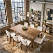 Praestigia Italian Style Solid Wood Linen Fabric Upholstered Chair in Beige