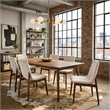 Praestigia Italian Style Solid Wood Linen Fabric Upholstered Chair in Beige