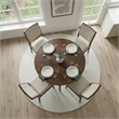 Nami Japandi Style Solid Wood Linen Fabric Upholstered Dining Chair in Beige