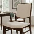 Nami Japandi Style Solid Wood Linen Fabric Upholstered Dining Chair in Beige