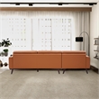 Narvik Cognac Tan Leather Left-Facing Living Room Corner Sectional Sofa