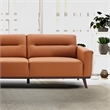 Narvik Cognac Tan Leather Left-Facing Living Room Corner Sectional Sofa