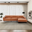 Narvik Cognac Tan Leather Right-Facing Living Room Corner Sectional Sofa