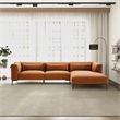 Saviola Burnt Orange Velvet Japandi Style Living Room Corner Sectional Sofa