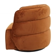 Astra Mid-Century Modern Velvet Upholstered Swivel Chair in Burnt Orange