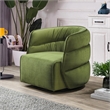 Astra Mid-Century Modern Velvet Upholstered Swivel Chair in Green