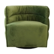 Astra Mid-Century Modern Velvet Upholstered Swivel Chair in Green