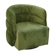 Astra Mid-Century Modern Velvet Upholstered Swivel Chair in Green
