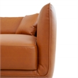 Keshia Living Room Left Facing Leather Corner Sectional Sofa in Cognac Tan