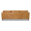 Ludwig Mid Century Genuine Leather Right-Facing Power Inclining Sofa in Tan