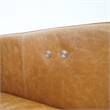 Ludwig Mid Century Genuine Leather Right-Facing Power Inclining Sofa in Tan