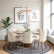 Edison Mid-Century Modern Velvet Dining Chair in Cream (Set of 2)