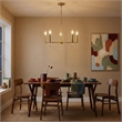 Ashcroft Elegant 5-Lights Metal Chandelier with Satin Brass Finish