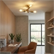 Brighton Gold Metal Brass 4-Light Semi-Flush Mount Ceiling Light