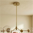 Razer Gold Brass 4-Light Metal Chandelier with Clear Glass Shades