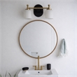 Ashcroft Gold Metal Two-Light Frosted Dome Wall Sconce