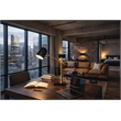 Mikito Adjustable Black and Gold Marble Desk Lamp