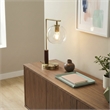 Fuska Glass Globe Metal Table Lamp with Antique Brass Finish