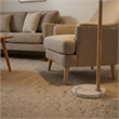 Cole Contemporary Floor Lamp with White Marble Base and Globe Shade