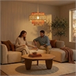 Minso Layered Rope Metal Pendant Light in Multi-Color Boho Style