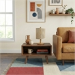 Opa Woven Table Lamp with Natural Wood Accent
