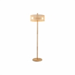 Bloom Natural Wood Floor Lamp with Linen Drum Shade