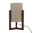 Karwen Minimalist Natural Wood Frame Table Lamp with Linen Shade