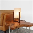 Karwen Minimalist Natural Wood Frame Table Lamp with Linen Shade