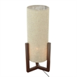 Elyse Minimalist Natural Wood Table Lamp with Cylindrical Shade