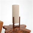 Elyse Minimalist Natural Wood Table Lamp with Cylindrical Shade