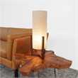 Elyse Minimalist Natural Wood Table Lamp with Cylindrical Shade