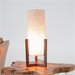 Elyse Minimalist Natural Wood Table Lamp with Cylindrical Shade