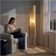 Veux Wood Natural Floor Lamp with Cylindrical Shade