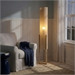 Veux Wood Natural Floor Lamp with Cylindrical Shade