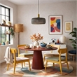 Vela Modern Matte Black Metal Pendant Light with Adjustable Cord
