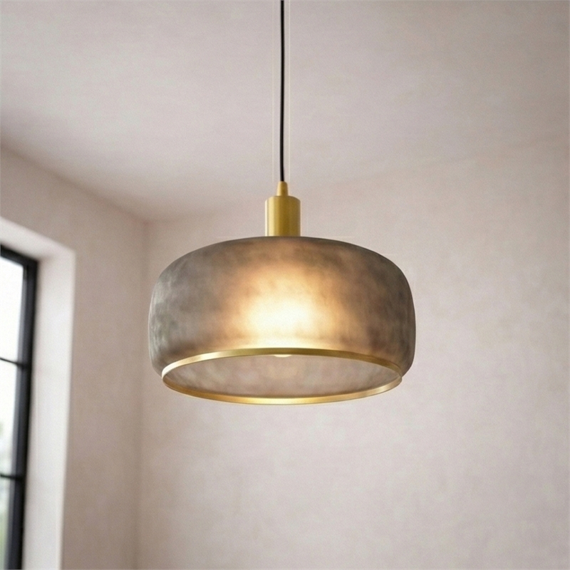 Vela Modern Matte Black Metal Pendant Light with Adjustable Cord