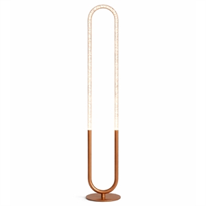 Laurel Modern Bronze Metal U-Loop LED Floor Light