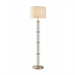 Kintion Modern Contemporary Clear Glass and Nickel Floor Lamp