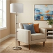Kintion Modern Contemporary Clear Glass and Nickel Floor Lamp