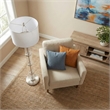 Kintion Modern Contemporary Clear Glass and Nickel Floor Lamp