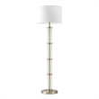 Kintion Modern Contemporary Clear Glass and Nickel Floor Lamp