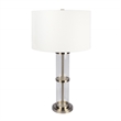 Bled Modern Elegant Glass and Nickel Accent Table Lamp
