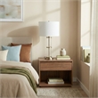 Bled Modern Elegant Glass and Nickel Accent Table Lamp