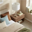 Bled Modern Elegant Glass and Nickel Accent Table Lamp