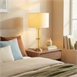 Bled Modern Elegant Glass and Nickel Accent Table Lamp