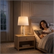 Apte Modern Black Contemporary Table Lamp with Faux Marble Base