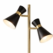Juno Modern Adjustable Gold Metal Floor Lamp with Dual Lights
