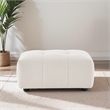 Kayzer Luxurious Boucle Fabric Ottoman in Ivory