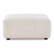 Kayzer Luxurious Boucle Fabric Ottoman in Ivory
