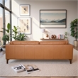 Valencia Living Room Premium Top-Grain Leather Sofa in Tan